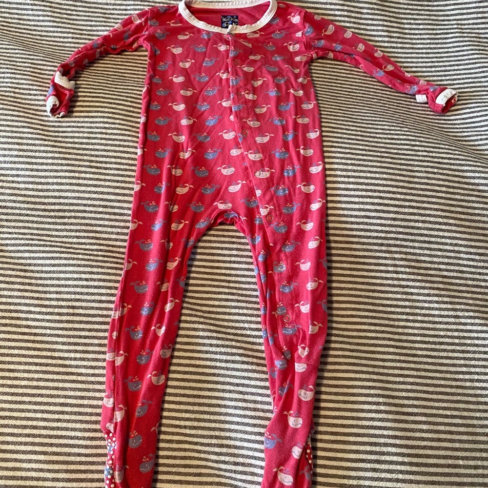 Whale Kickee Pants Footie